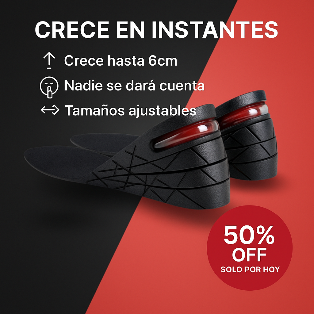 50% OFF SOLO POR HOY: Be Tall® - Plantillas Para Aumentar Estatura