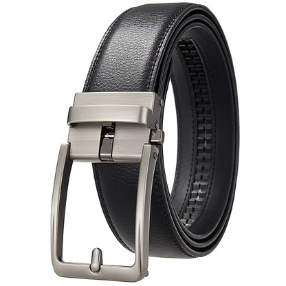 Men's Leather Belts Fashion Automatic Buckle Cowskin Male Belts Luxury Designer Black Brown 3.5cm