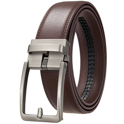 Men's Leather Belts Fashion Automatic Buckle Cowskin Male Belts Luxury Designer Black Brown 3.5cm